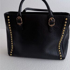 Black Studded Tote Bag